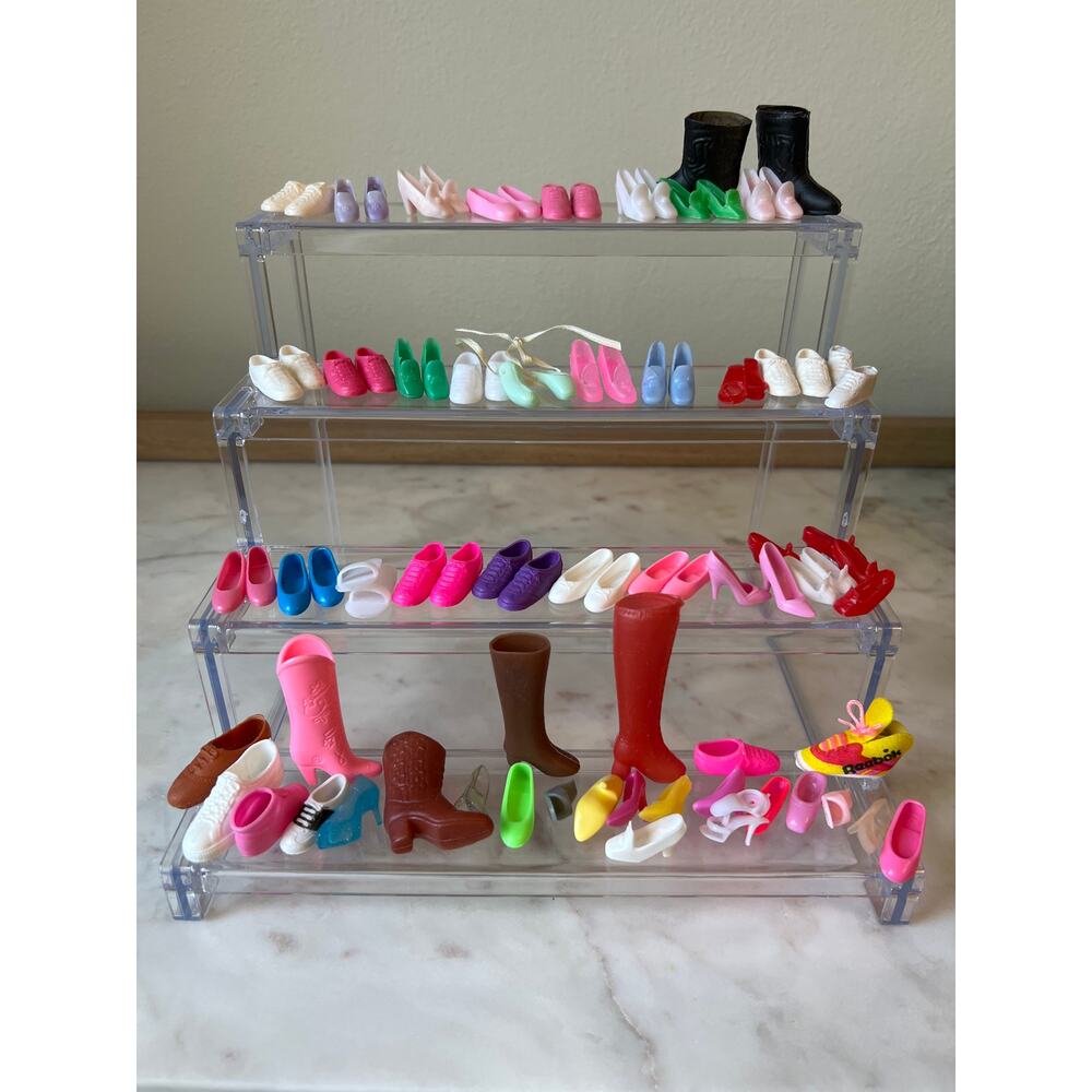 Large Shoe Lot Barbie and Other Fashion Dolls Includes Unmatched Items (1st Row)